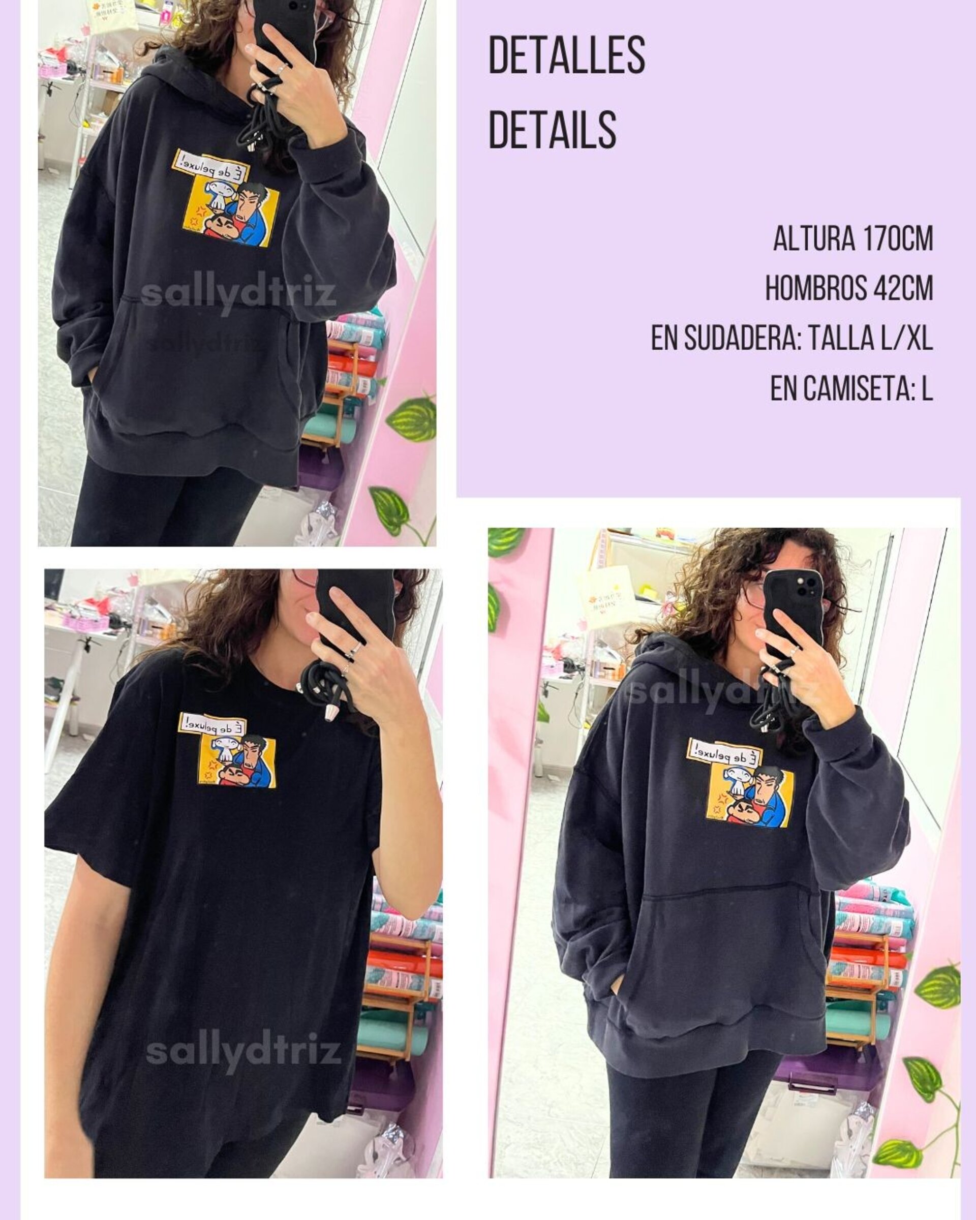 Camisetas y sudaderas NEGRAS É de peluxe Shin Chan - 2