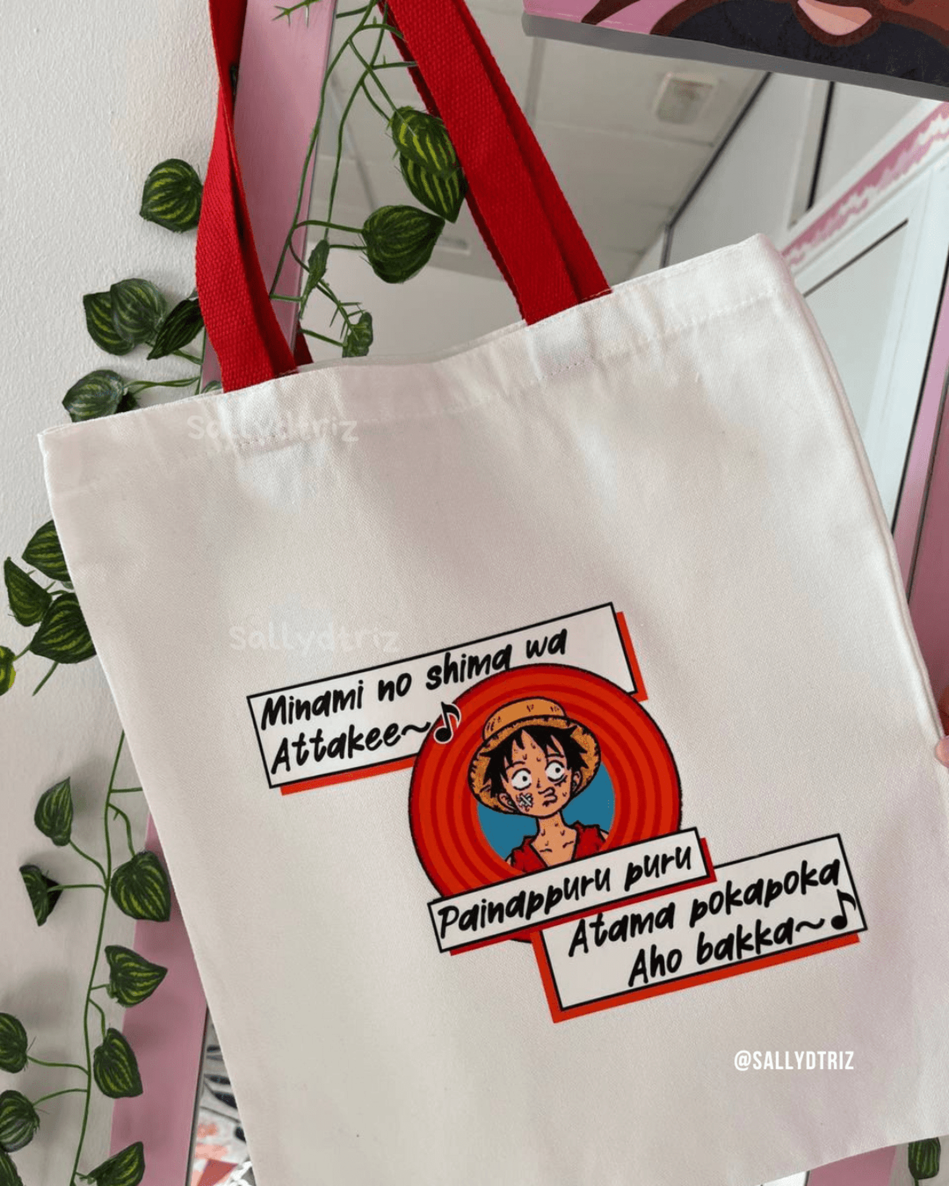 Tote Bag, estuche y pegatina de Luffy cantando - 2