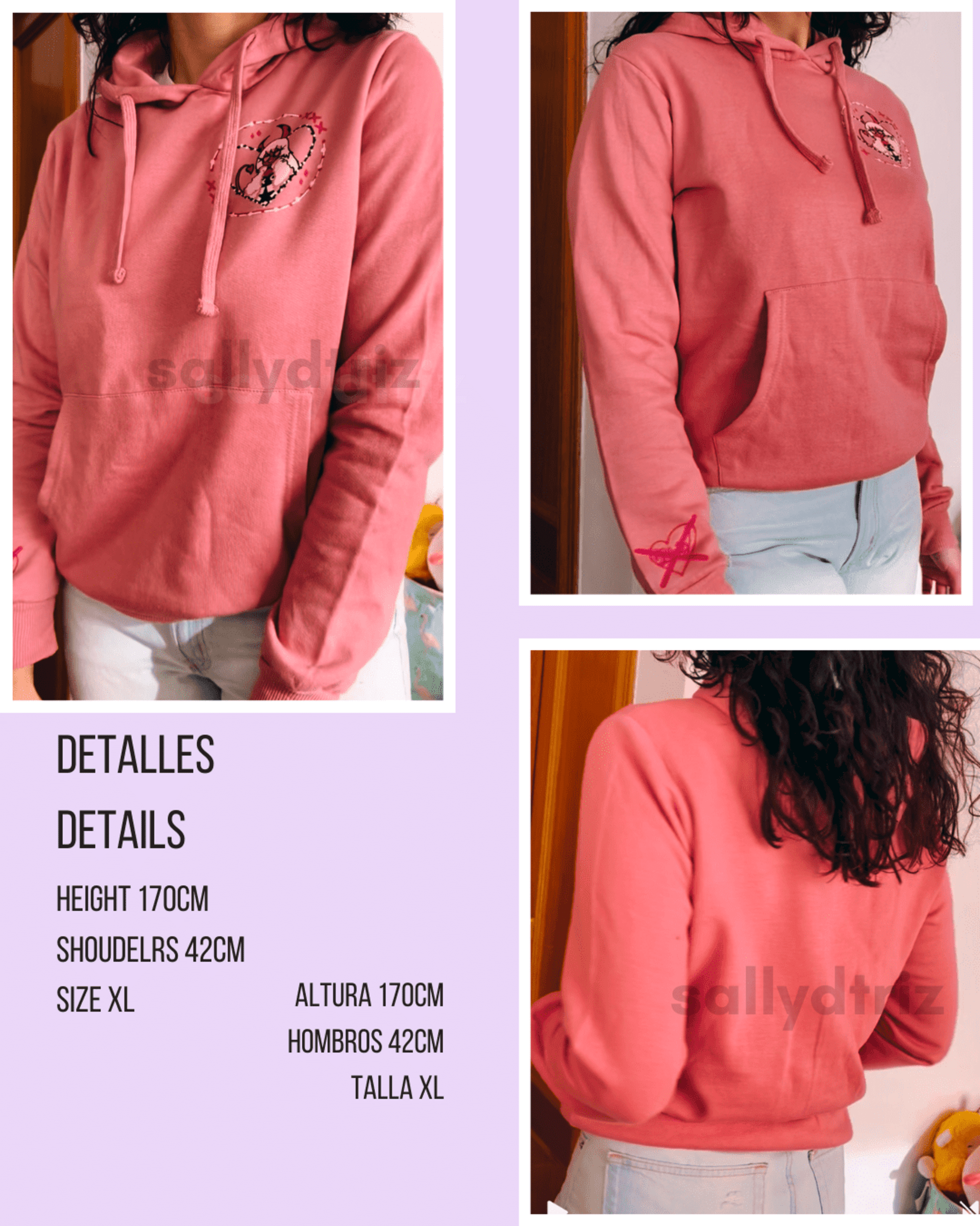 Sudaderas capucha Chopper rosa - 3