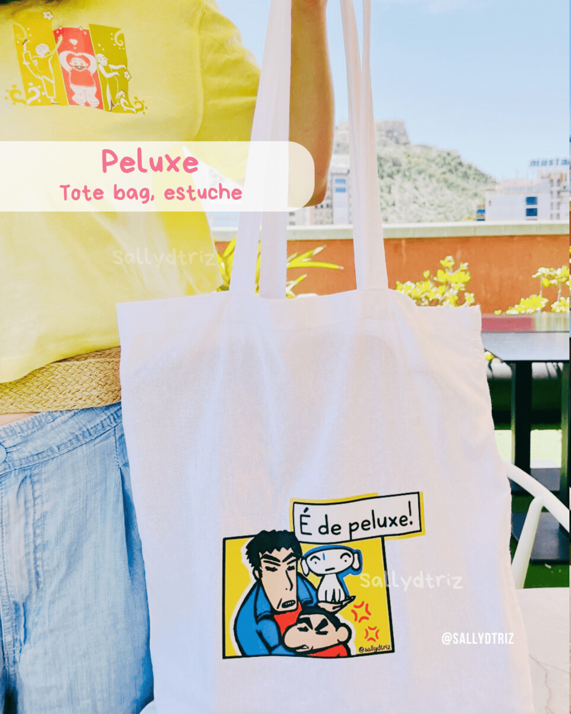 Tote Bag, estuche y pegatina de Shin Chan Peluxe - 1