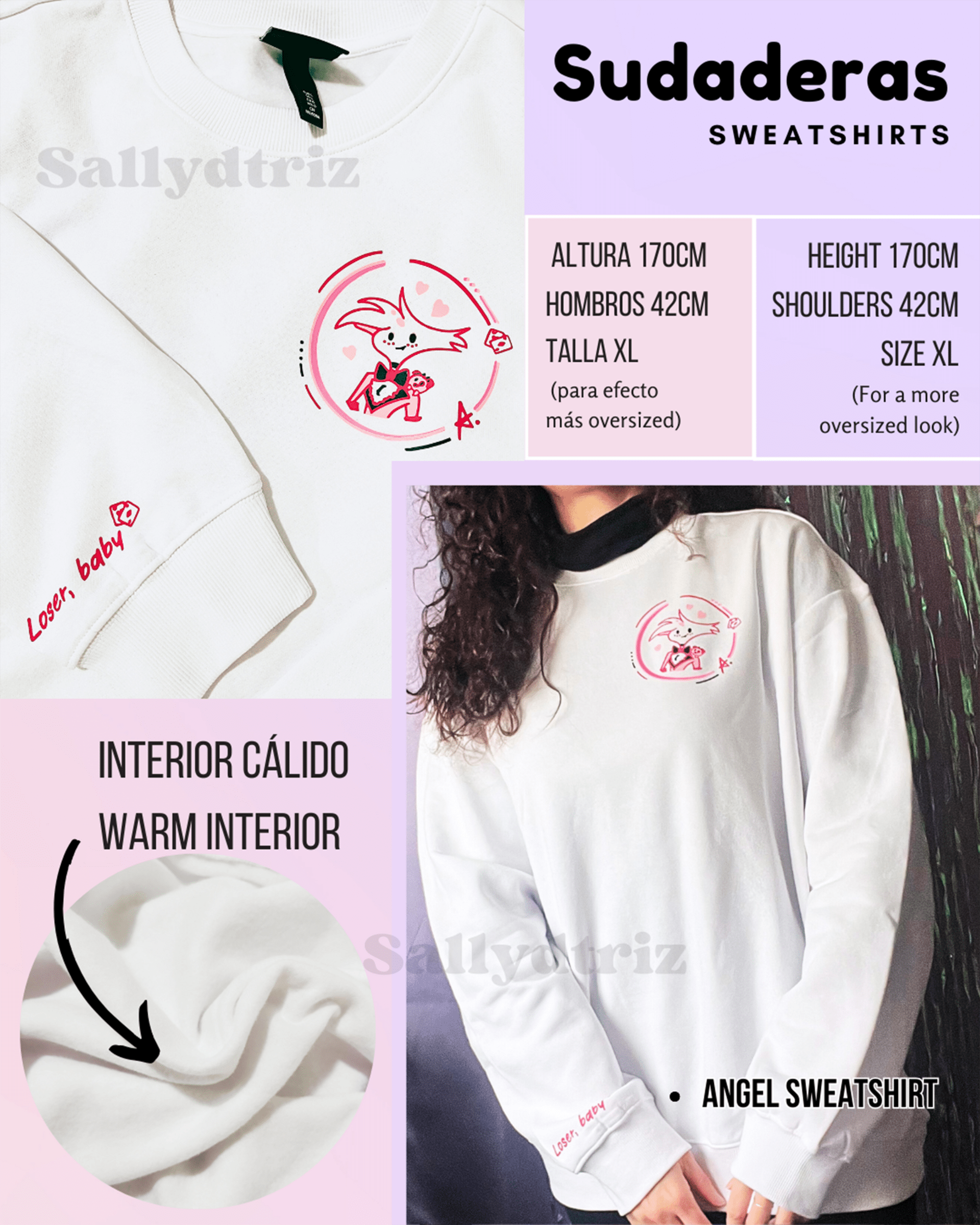 Camiseta y sudadera Ángel Dust Hazbin Hotel - 3