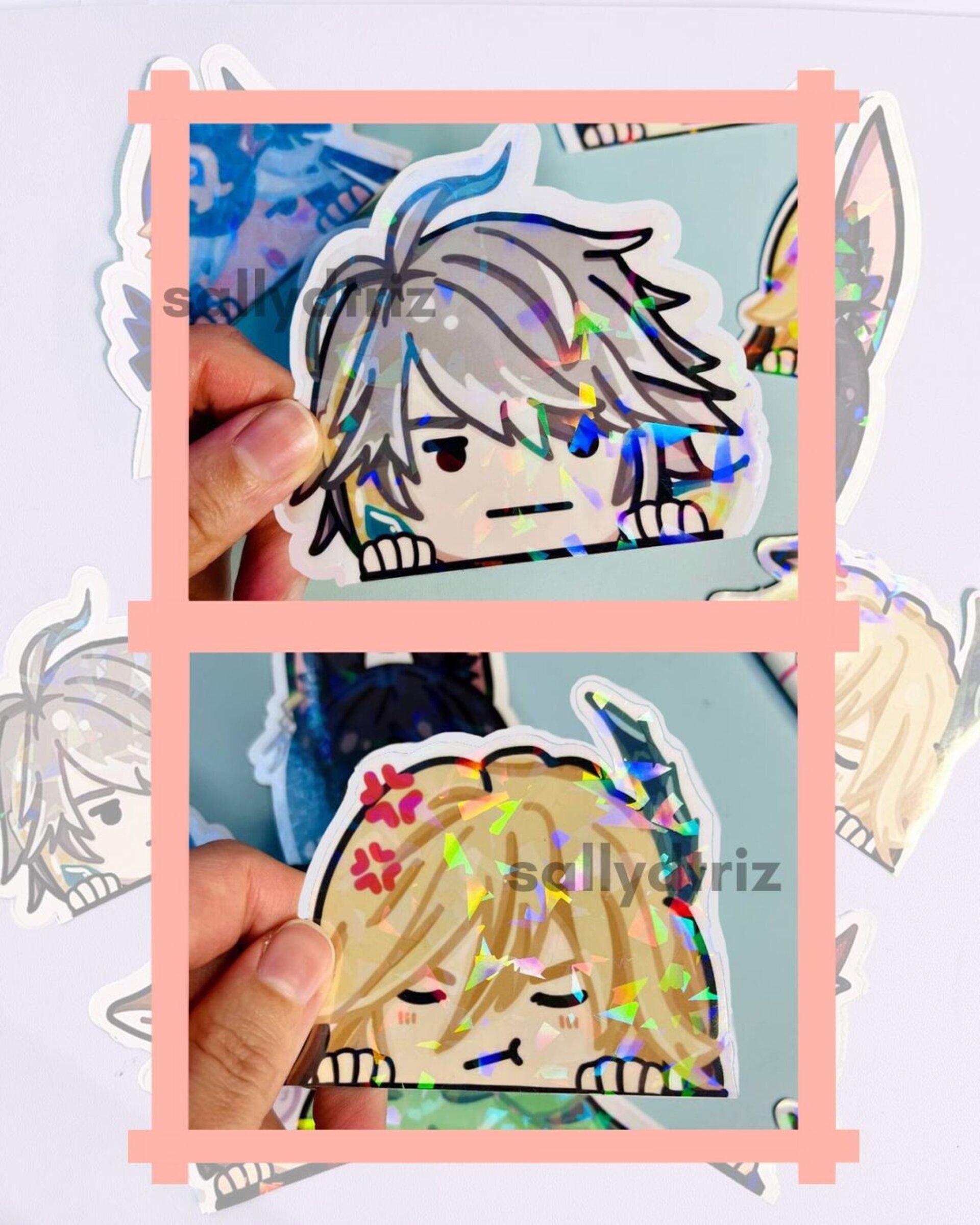 Pegatinas fisgonas Genshin Impact peeker stickers - 2