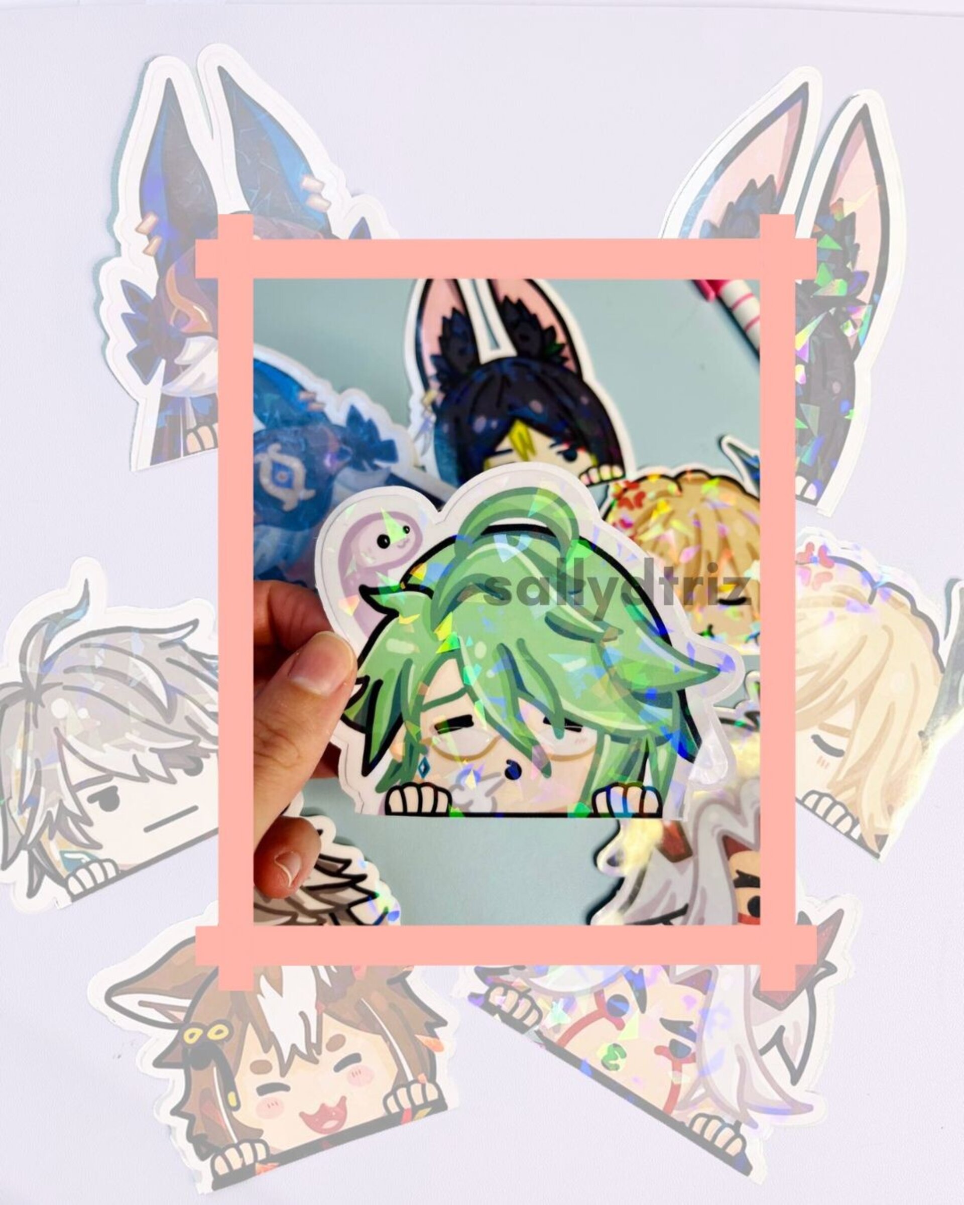 Pegatinas fisgonas Genshin Impact peeker stickers - 5