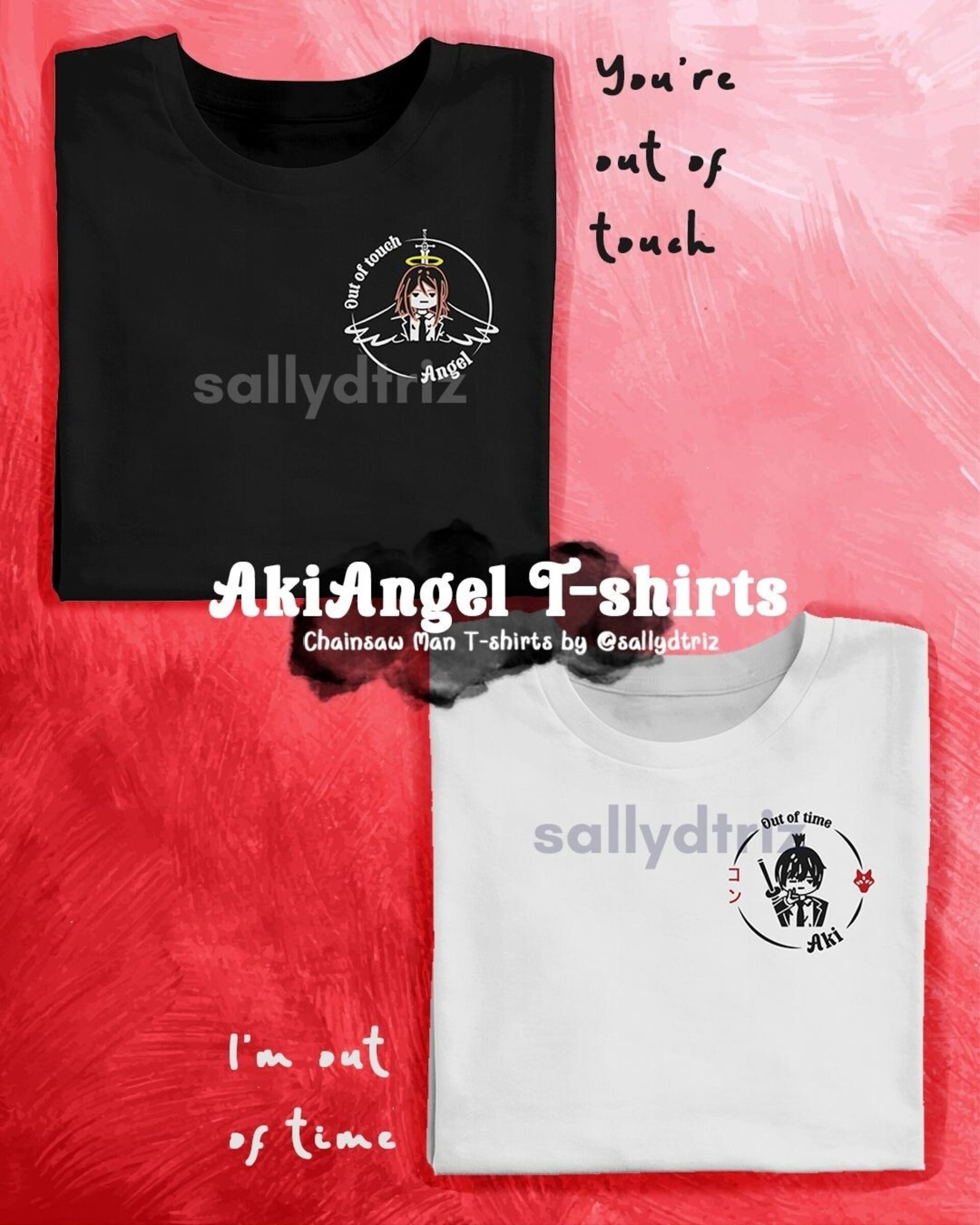Aki y Angel camisetas Chainsaw man - 8