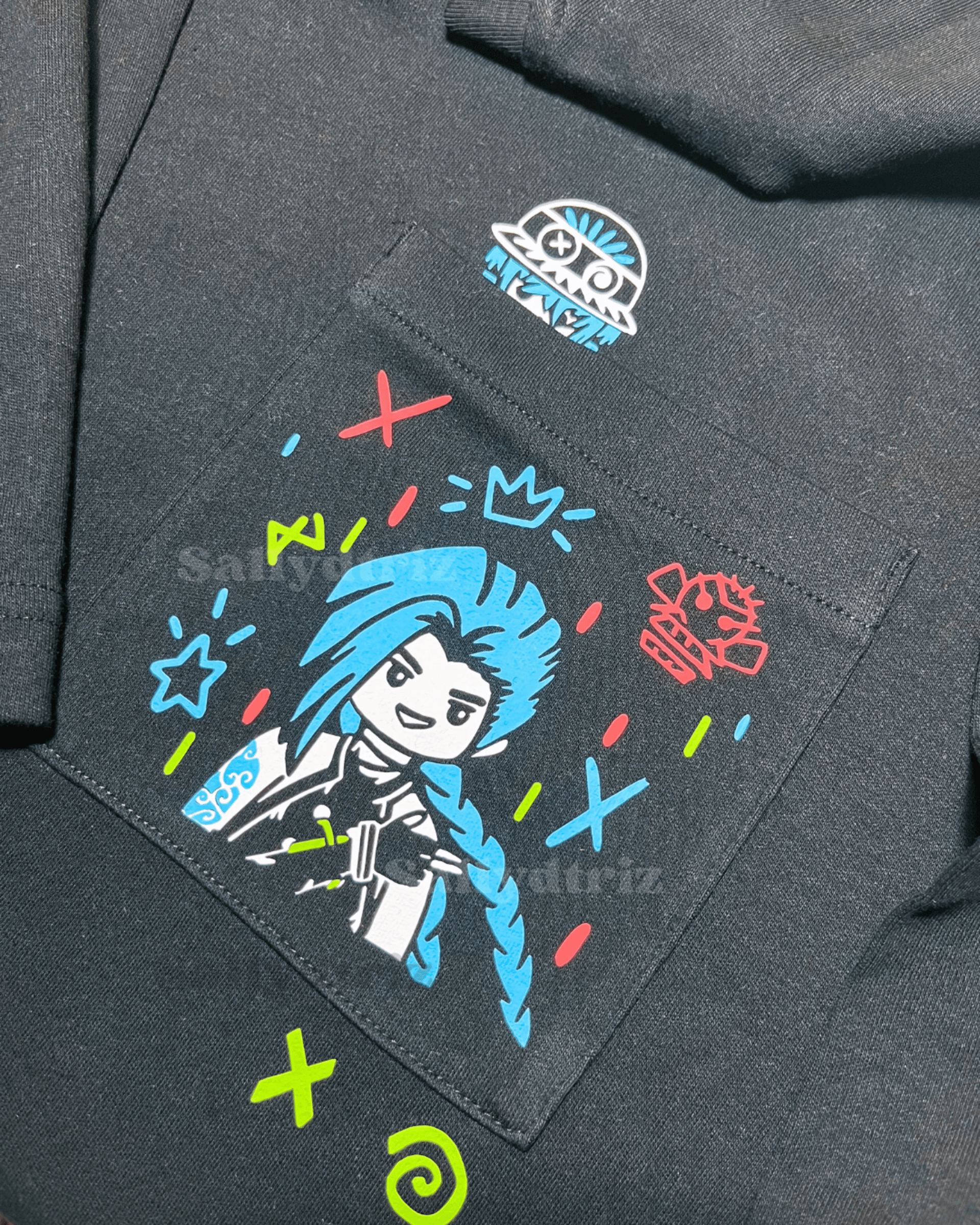 Jinx camiseta con bolsillo con Ekko o Isha - 2