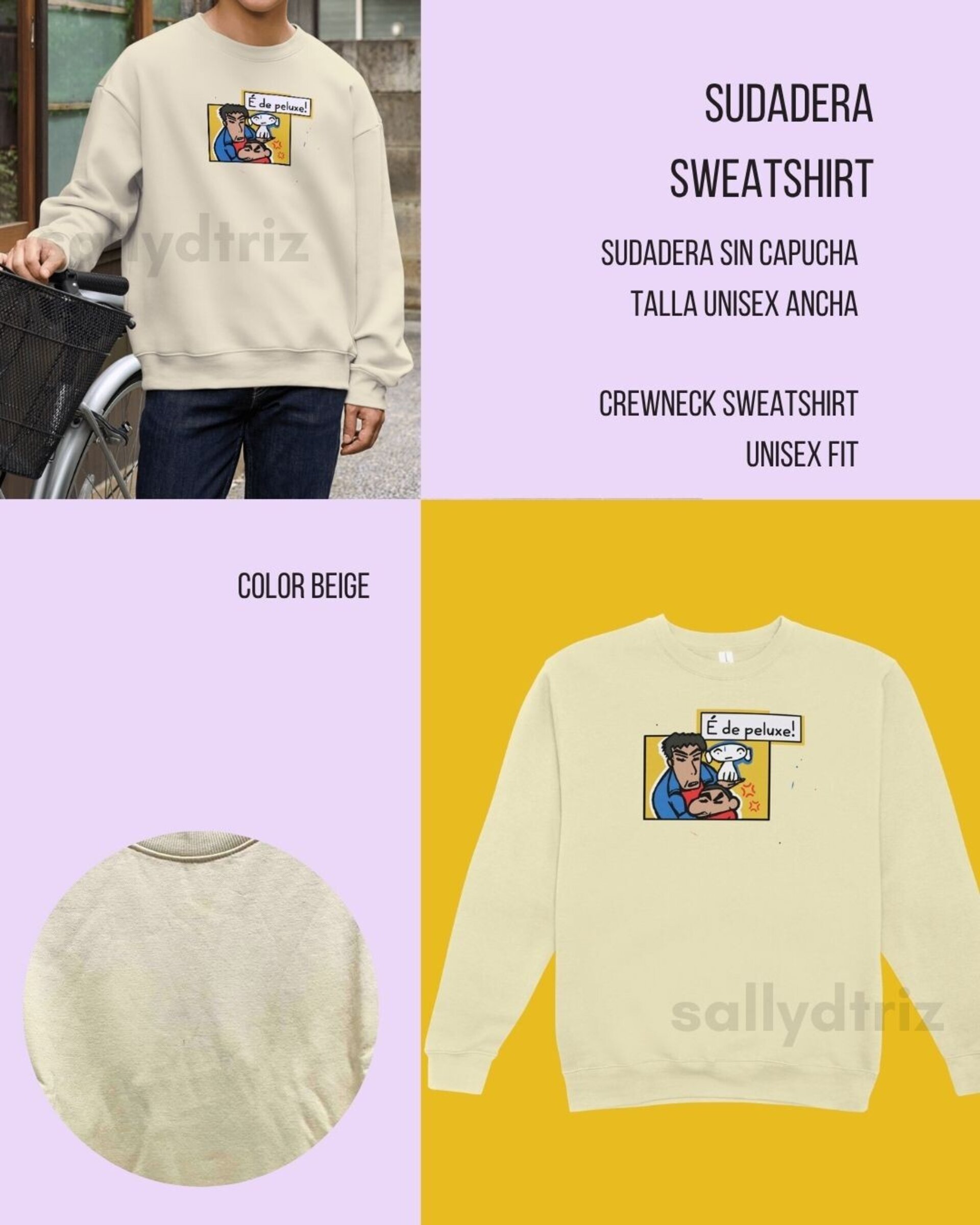 Camisetas y sudaderas BLANCAS o BEIGE É de peluxe Shin Chan - 5