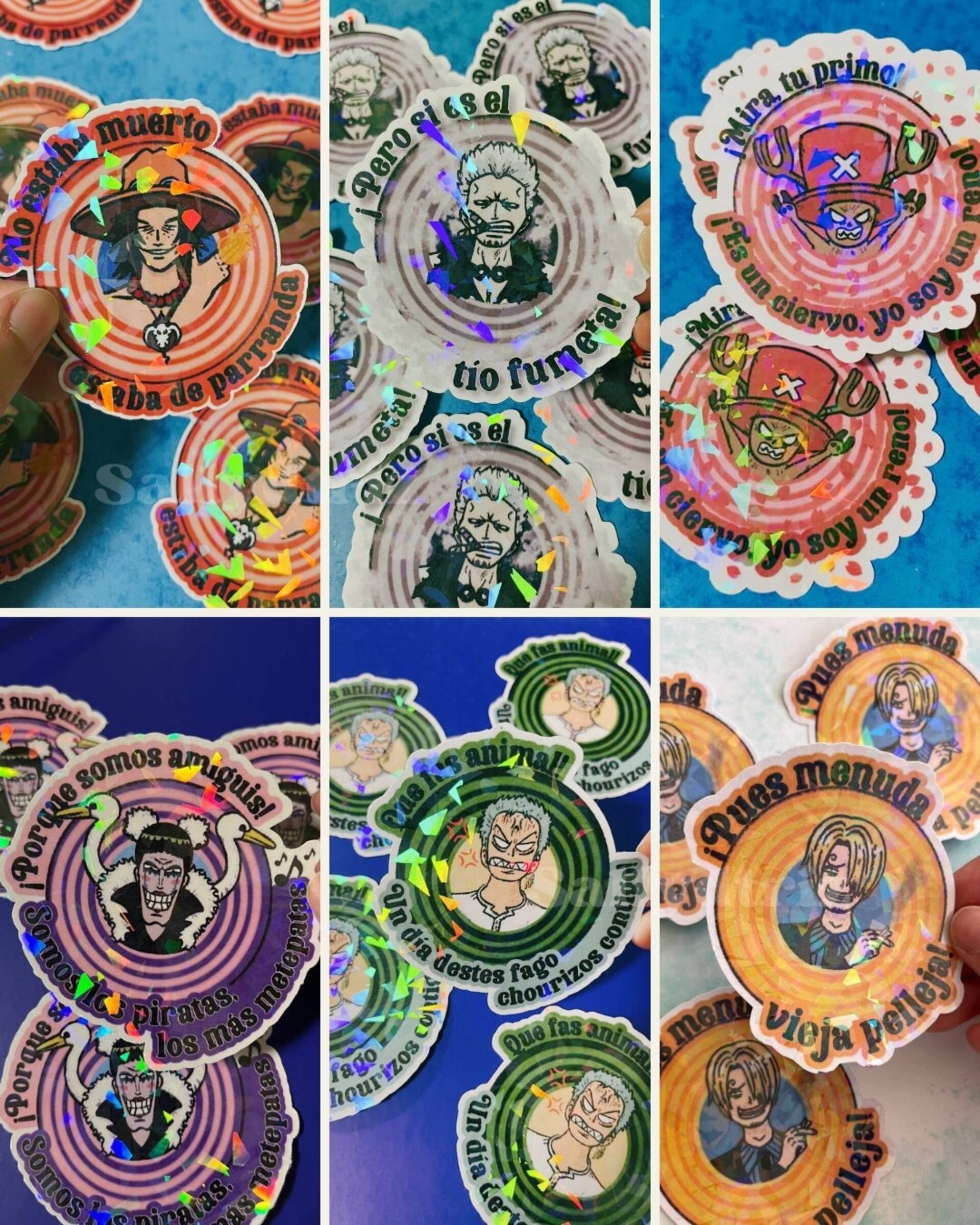 Pack 8 pegatinas One Piece - 2