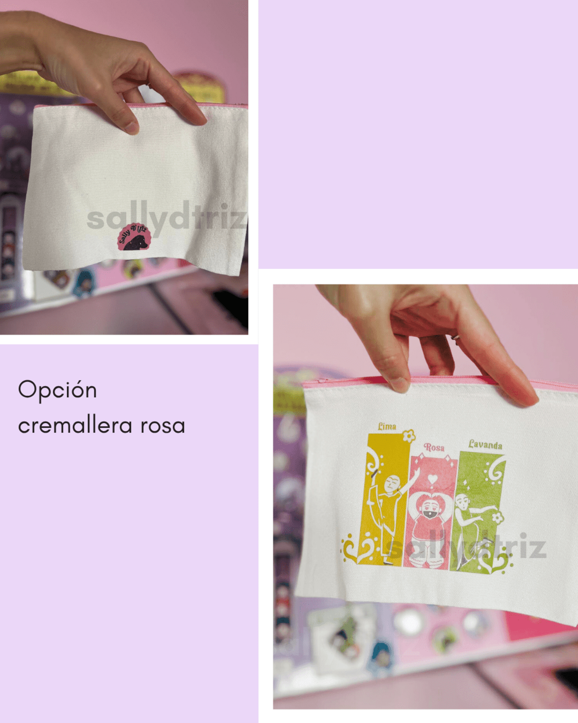 Tote Bag Mariolas galego y estuche rosa - 3