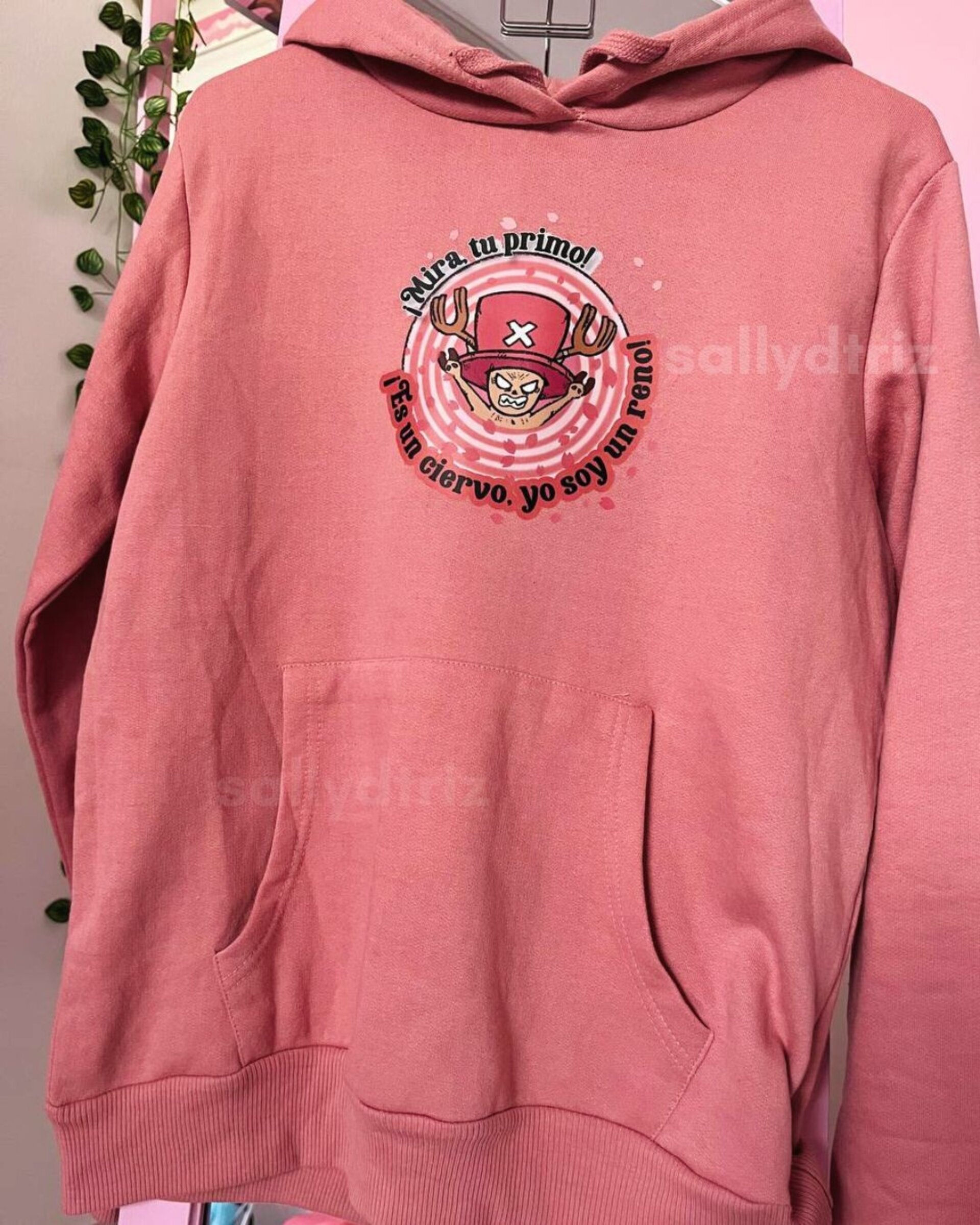 Sudaderas capucha Chopper rosa - 2