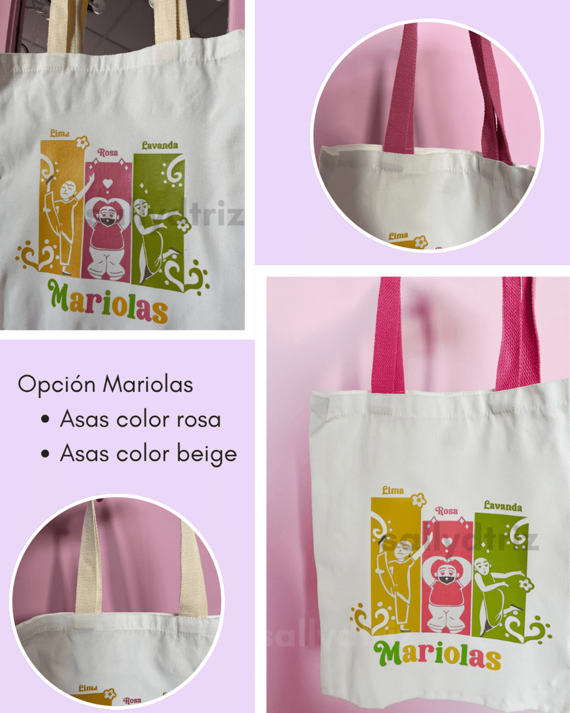 Tote Bag Mariolas galego y estuche rosa - 2
