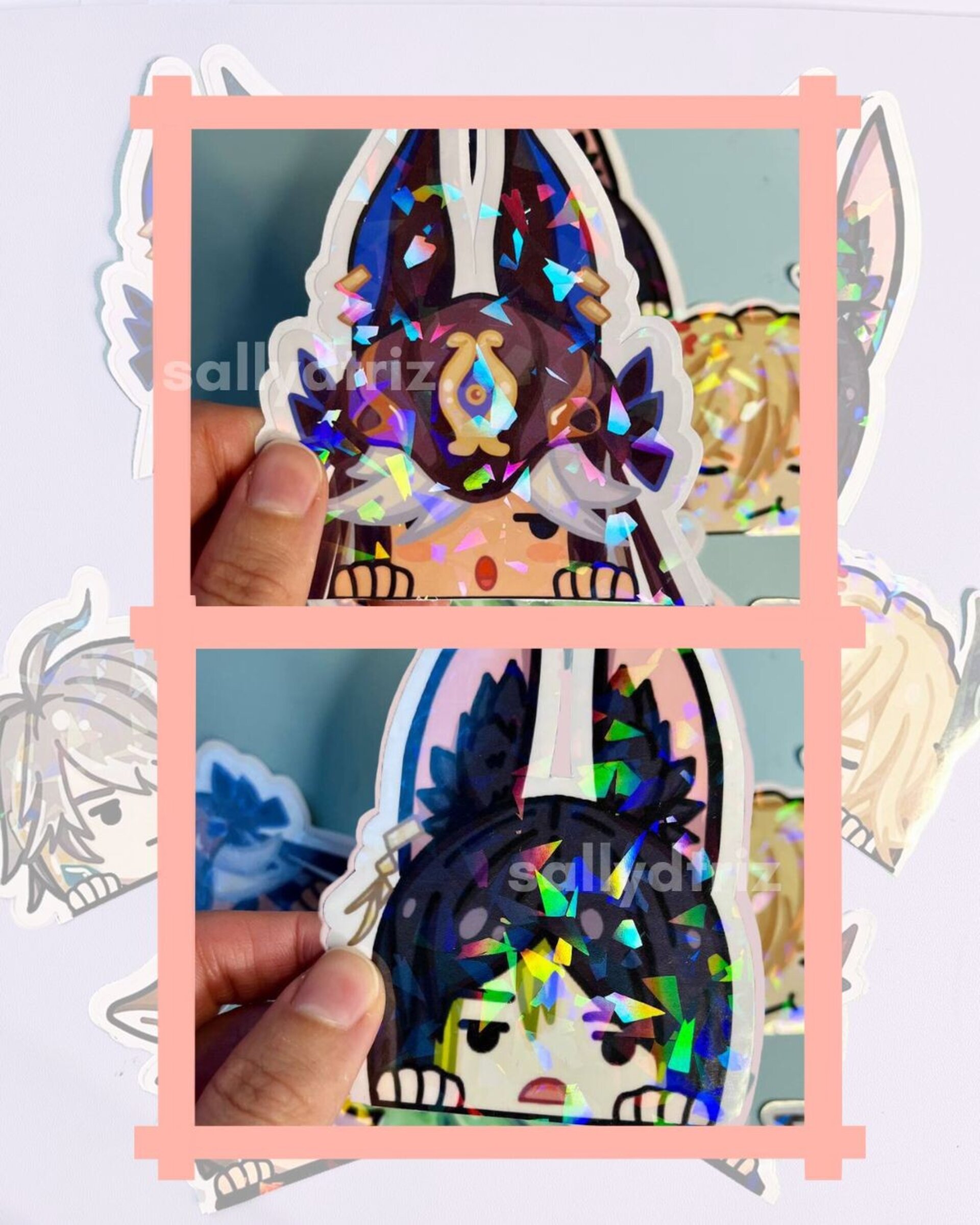 Pegatinas fisgonas Genshin Impact peeker stickers - 4