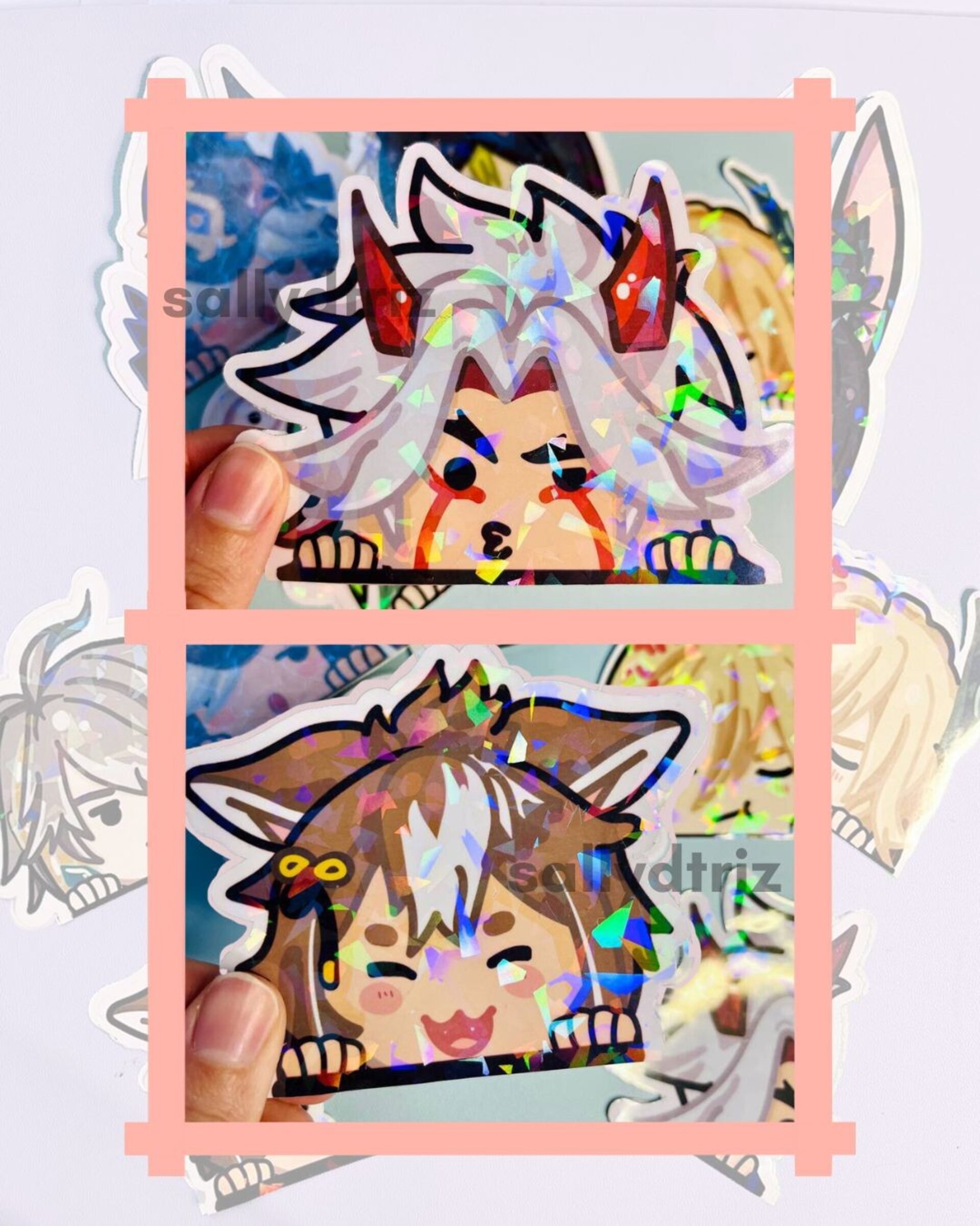 Pegatinas fisgonas Genshin Impact peeker stickers - 6