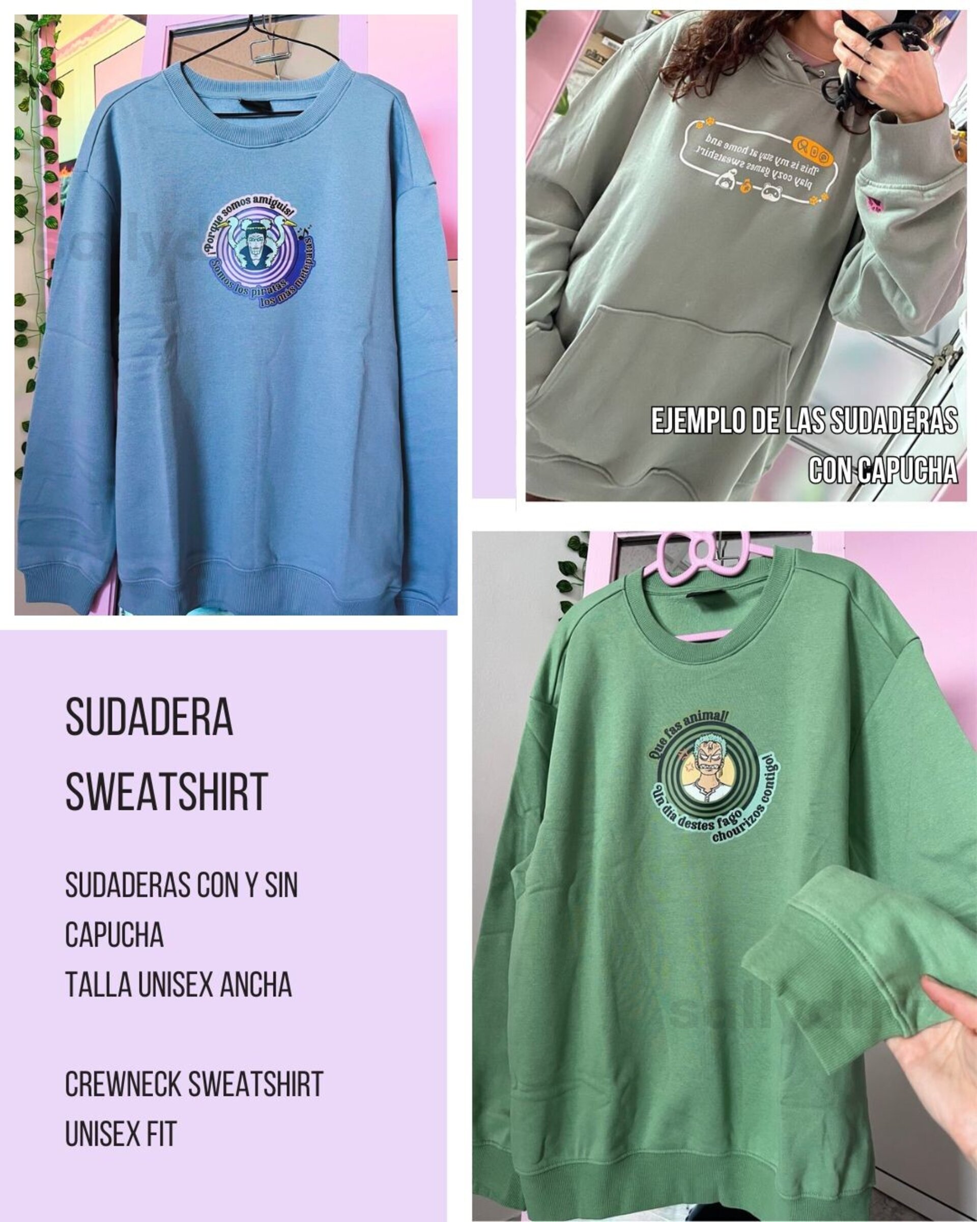 Zoro sudaderas varios colores/ sweatshirts - 2